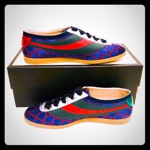 🔥used🔥GUCCI Falacer GG Glitter Sneakers US10